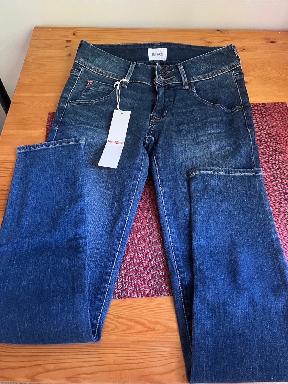 Hudson Jeans Dark Blue Skinny Stretch Denim